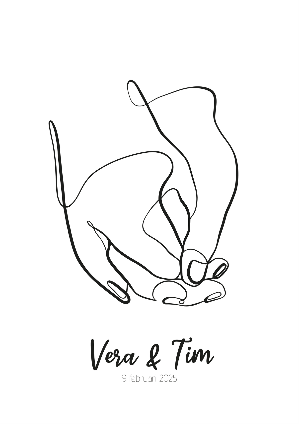 Holding Hands Huwelijk Poster